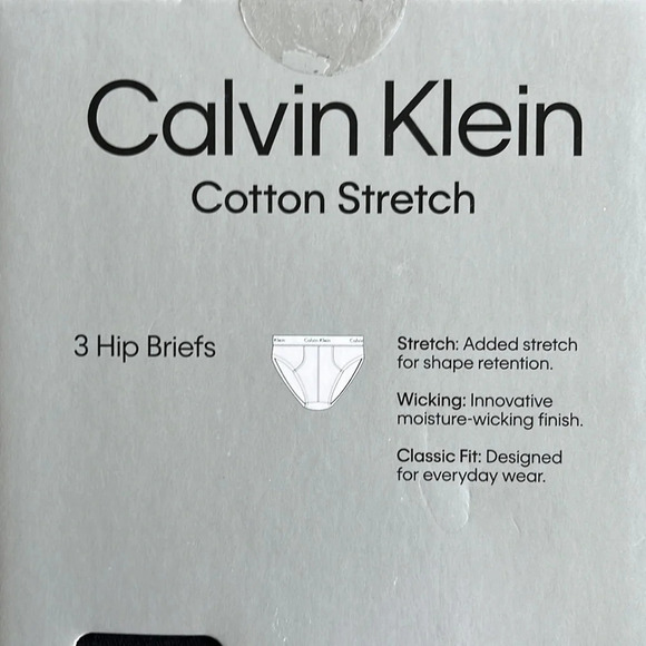 Brand new in box, 3 pack Calvin Klein men’s black hip brief classic fit 2XL - Picture 3 of 4